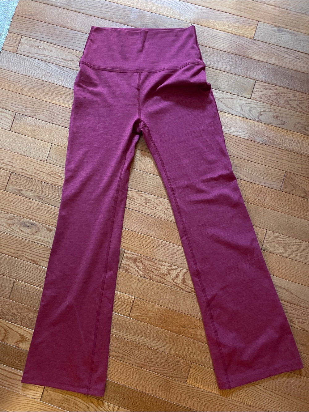 Beyond Yoga High-Waist Flare Leggings in Berry Plum